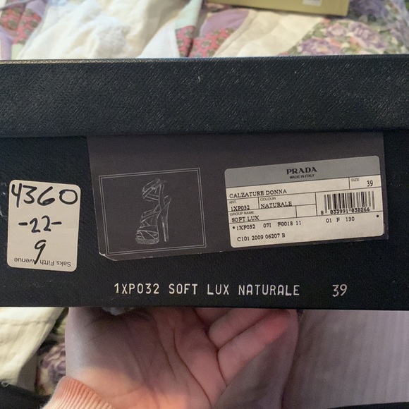 PRADA leather strappy sandal heel. Color: tan/nude “naturale.” Size 39 (US 9) - Picture 7 of 7